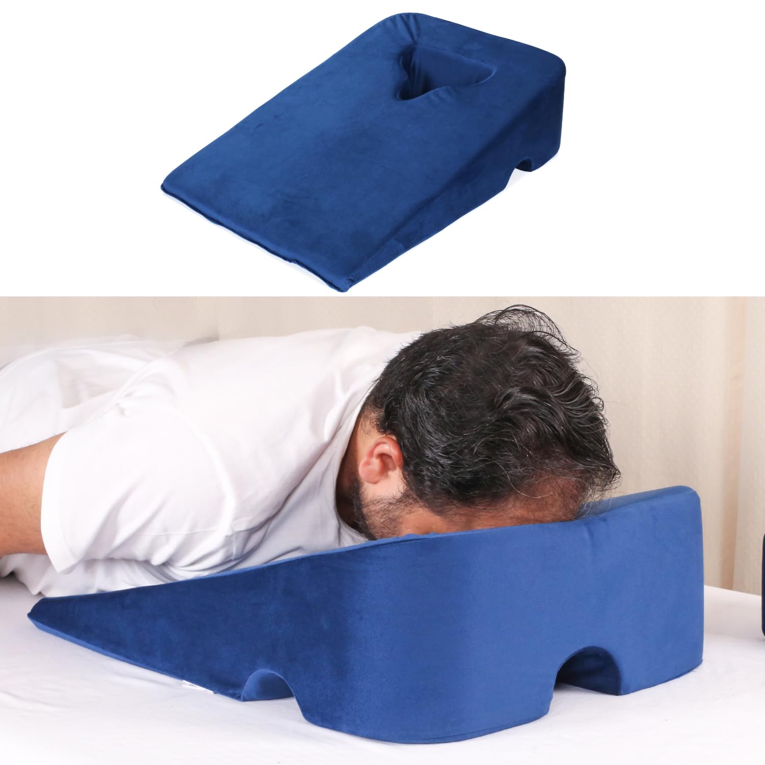 FOVERA Wedge Pillow for Bed – Triangle Back Support Wedge Cushion | 2 Years Warranty | Orthopedic Incline Pillow for Acid Reflux, GERD, Snoring, Pregnancy & Leg Elevation (Dark Grey, 18x17.5x11 Inch)