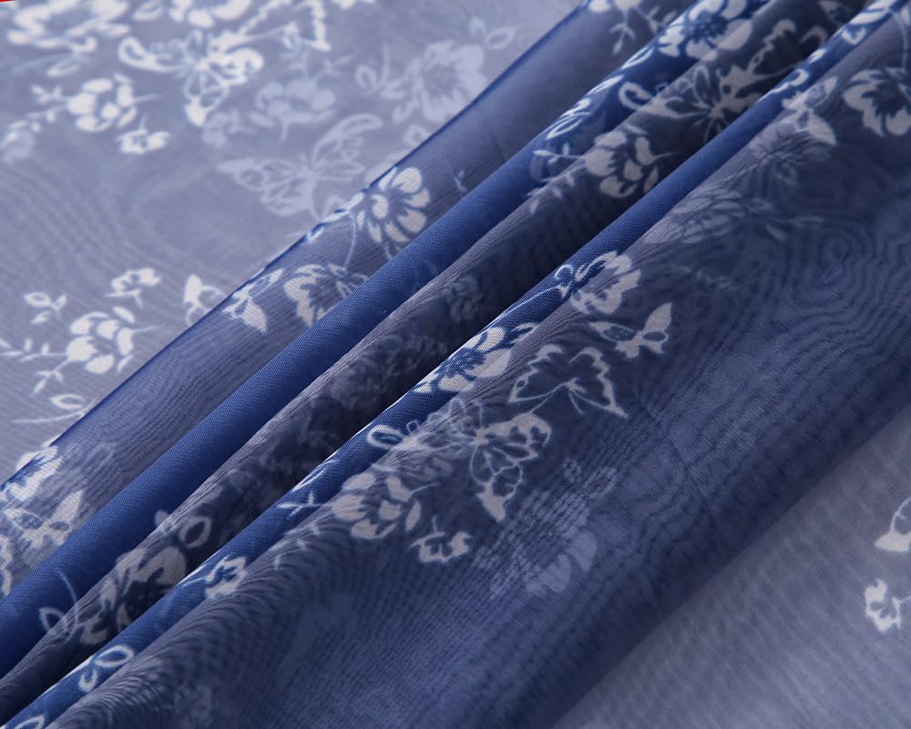 CrossKulture Scarf Stole for Women - 185 x 135 cm Chiffon Scarf with Floral Print | Lightweight Soft Stole for Girls | Satin Feel Neck Wrap | Women Accessory (Colour23)