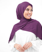 Silk Route InEssence Plum Viscose Jersey Scarf Women Girls Wrap Medium Size Hijab