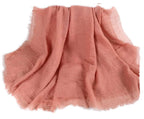 IBA ISBA COLLECTIONS Women's Crinkle Cotton Scarf, Stoles, Hijab (80 x 190 Cms) (Peach Beige)