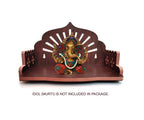 M Fashion Mantra Art Plywood Small Wooden Temple For Home Office And Shop/Sinhasan/Pooja Stand/Hindola (8.5 In * 6 In * 5.5 In) (Om Sun)