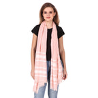FWC Fill With Colours stole/scarf for girl/ladies Colour- Pink soft viscose cotton blend ethnic pattern scarves pack of 1 ST-38