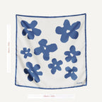 NK Textiles Women's Floral Geometric Drawing Printed Square New York Style Satin Head Scarf - Neck Scarf (22x22) (3-Piece Set)