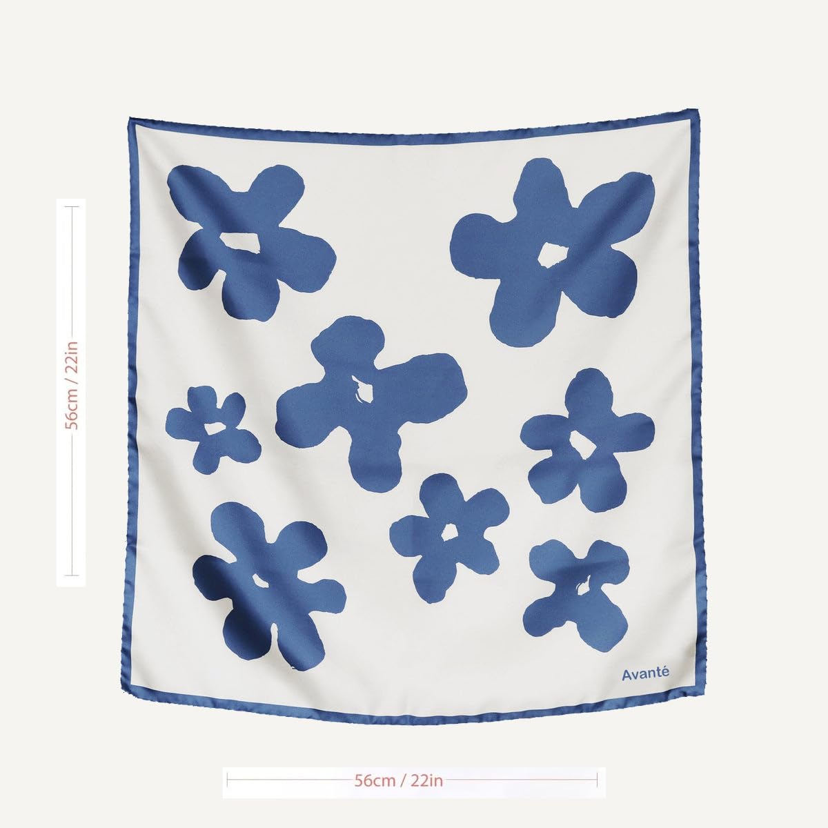 NK Textiles Women's Floral Geometric Drawing Printed Square New York Style Satin Head Scarf - Neck Scarf (22x22) (3-Piece Set)