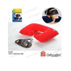 GREELI Rover Travel Neck Pillow – Soft Fiber Filled with Snap Button, Plush Fabric, for Flight, Bus, Car, Neck Pain Relief (Grey with Eye Mask)