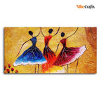 VIBECRAFTS Canvas Paintings for Living Room Drawing Room African Warli Canvas Wall Painting Fitted With Wooden Frame for Home | Office | Gift (PTVCH_2440)