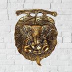 Prince Home Decor & Gifts White Metal Leaf Ganesh Main Door Hanging for Home Decor