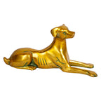 ARTVARKO Brass Sitting Dog Statue Animal Vastu and Feng Shui Alert Watching Dog for Wealth and Good Luck 9 Inch Gold