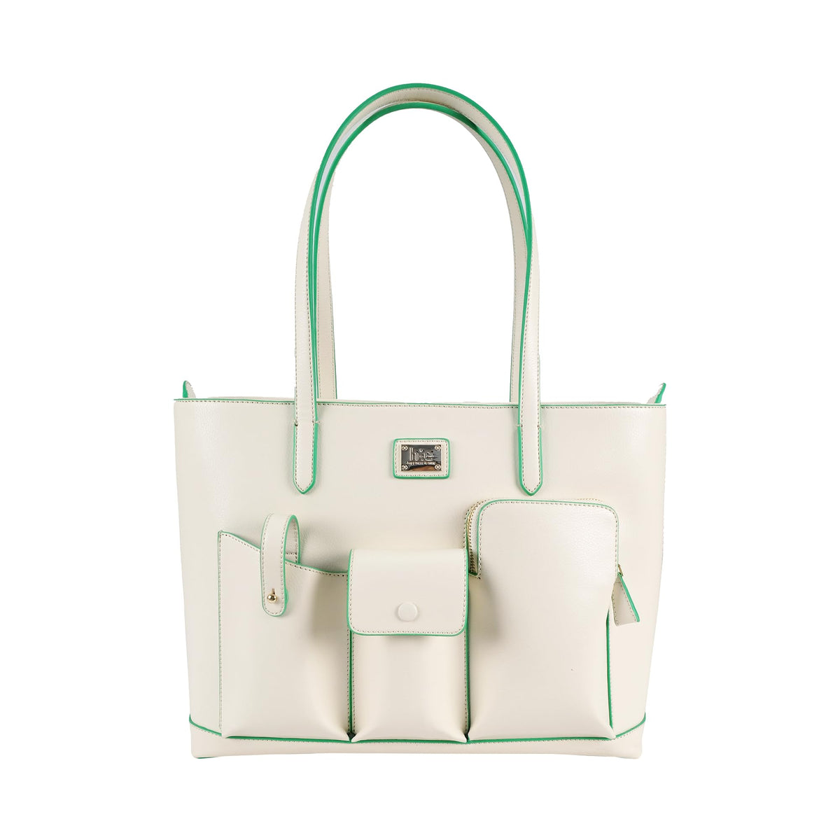 HIE Carol Women's Tote Bag | Stylish Medium Vegan Leather Laptop Tote Fits Up to 16 | Spacious Main Compartment, Front & Back Pockets | Ideal for Office, Work & Travel