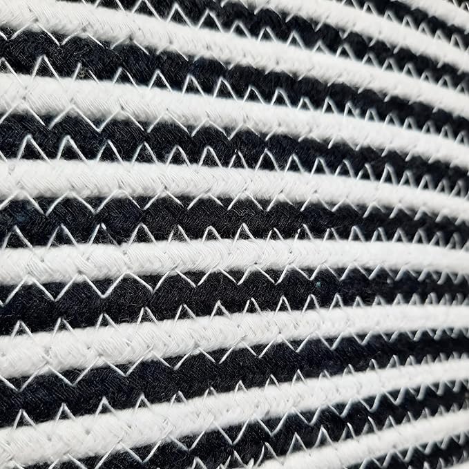 BEAUTIFUL HOMMIES Attractive Hand Bag |large Tote Bag |Summer Bag | Bucket Bag | Basket Bag | Bamboo Tote | Beach Bags for Women|Boho Bag|Handbag |Jute Bag |Handmade Bag (WHITE BLACK)