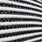 BEAUTIFUL HOMMIES Attractive Hand Bag |large Tote Bag |Summer Bag | Bucket Bag | Basket Bag | Bamboo Tote | Beach Bags for Women|Boho Bag|Handbag |Jute Bag |Handmade Bag (WHITE BLACK)