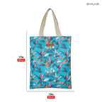 PrettyKrafts Tote Bags Cotton Shopping Bags with Shoulder Length Handles, Grocery Shopping Cloth Bags, Reusable, Washable Tote Bag for Women, Teacher, Mother as Gifts, Green