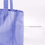 Eco Right Large Canvas Tote Bags for Women, Beach Bags, Travel Bag for Women with Outer Pockets & Inner Zipper Pocket