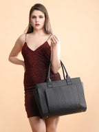 All About Her Elite Laptop Tote Bag (Black)