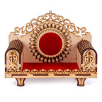 pranali enterprise Art and Craft Wooden Temple Beautiful Plywood Pooja Mandir (Coffee, Small)