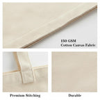 ECOCARRY 14x16 Inch (100 Pcs) Plain Canvas Tote Bag | 100% Organic Reusable 150 GSM Cotton Handbag for Shopping, Daily Use, Travel, Grocery, Gifting, Craft Diy, Painting, School, Office and Storage