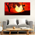 VIBECRAFTS Canvas Paintings for Living Room Drawing Room Girl Catching Bird Canvas Wall Painting Fitted With Wooden Frame For Home | Office | Living Room | Gifts (PTVCH_2512)