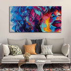 VIBECRAFTS Canvas Paintings for Living Room Drawing Room Girl Abstract Art Canvas Wall Painting Fitted With Wooden Frame For Home | Office | Living Room | Gifts (PTVCH_2506N)