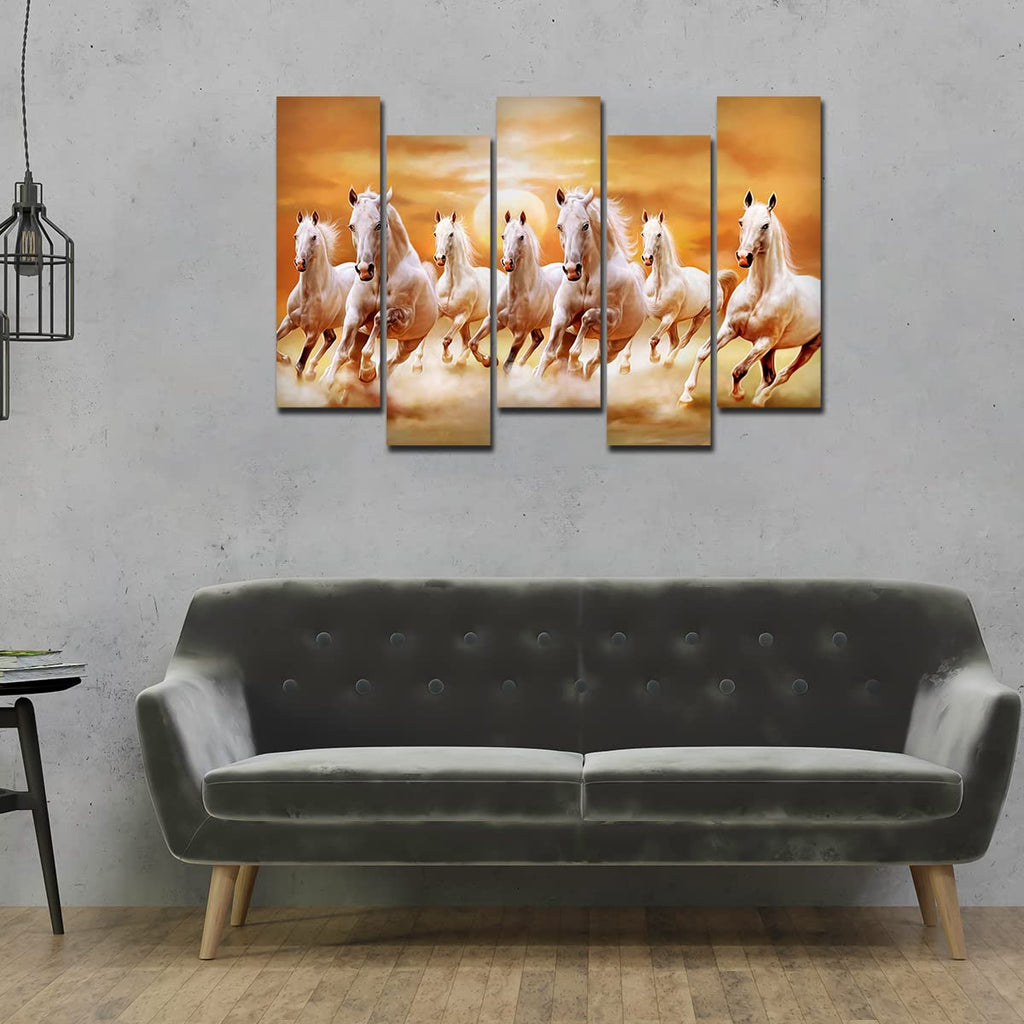 VIBECRAFTS 5 Piece Premium Wall Painting For Home|Office|Living Room|Gift (PTVC5Pcs3_7507) (Multi 4)