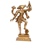 ARTVARKO Brass Lord Varaha Varahi Consort Bhudevi Third of The 10 incarnations (Avatars) of Lord Vishnu| Reincarnation of Lord Vishnu 17.5 Inches