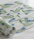 Dribble (45cm X 300cm) Eva Shelf Liner Mat Roll, Non Slip Drawer & Cabinet Liner for Kitchen, Waterproof Oilproof Washable Fridge Mat, Anti Skid Multipurpose Mat (Floral Hormony Blue) Kafalo