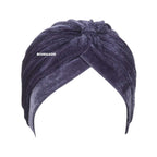 BISMAADH Velvet Soft Pleated Pre Tied Knot Readymade Turban/Pagri Head Wraps for Men & Women Grey
