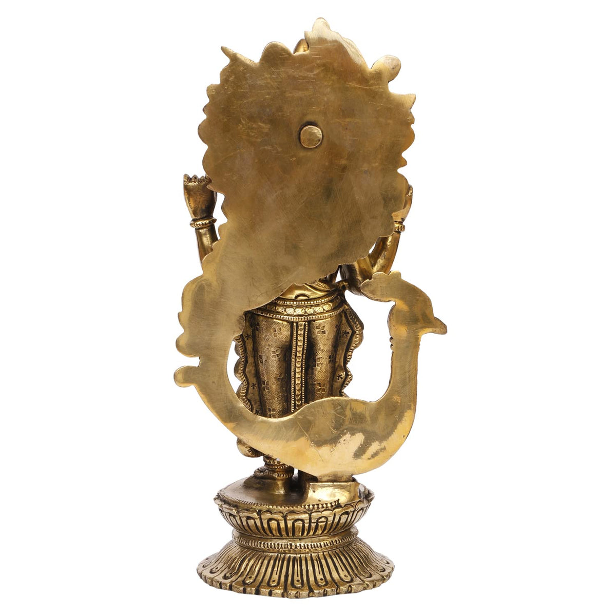 ARTVARKO Lord Murugan KartikeyaBrass Idol Swaminatha Skanda Swami Ji Kartik Statue Subramanya Gold Color 9 Inch