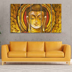 VIBECRAFTS Gautam Buddha Meditation Wall Painting of Five Pieces For Home|Office|Living Room|Gift (PTVC5Pcs4_8686)