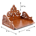 DLEIN Amazing Art and Craft Hindola Temple | Mini Temple for Home and Office (Red)