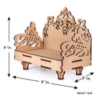 AIRIZ pranali Enterprise CRAFTSFY Wooden Singhasan Temple for God, Laddu Gopal Sinhasan for Pooja Mandir, Singhasan for Diwali, Durga Pooja, Navratri, Ganesh Chaturthi (Cream C)