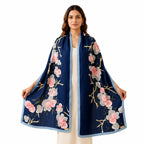 Pick Ur Needs Summer Silk Floral Printed Scarf for Womens & Girls Elegant Neck, Head & Shoulder Wrap Soft Lightweight Fashion Stole