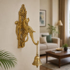 ARTVARKO Brass Traditional Parrot Wall Bracket Wall Hook Hanger for Hanging Diya Lamp Wall Decor - 10 Inches