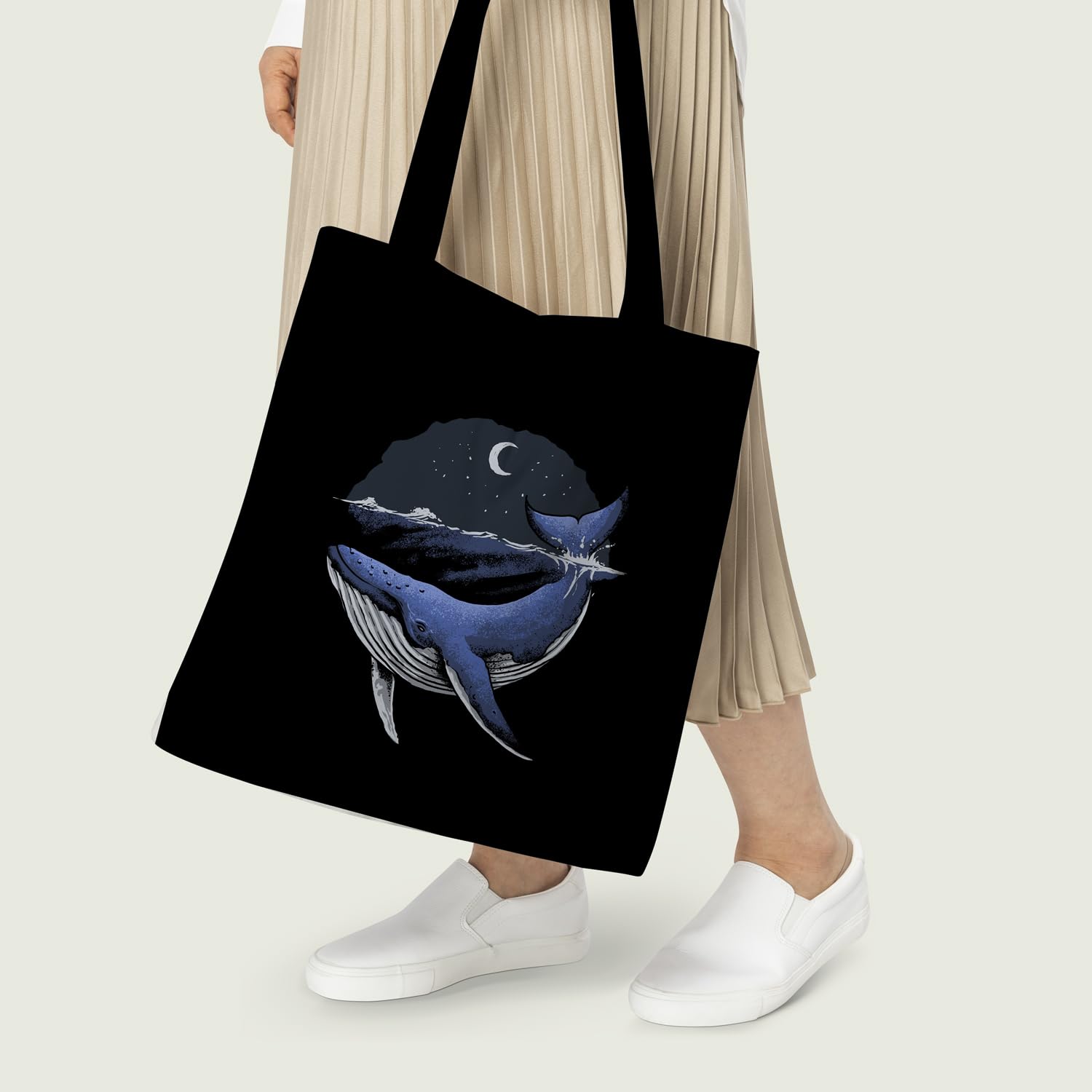 The Purple Tree Beach Dreams Tote Bag With Ocean Theme For Womens - 1 Pc, Woman Tote Bag, Eco-Friendly Tote Bag, Underwater Wonder Tote Bag, Gifts For Women - Tote Bag, Blue