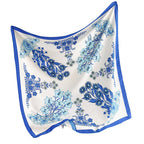 CrossKulture Printed Poly Silken feel Scarf Stole for Women | Stylish, Soft, & Lightweight | Satin Feel Neck, Hair & Head Scarf for Women | Square Silk Stole for Handbag (Colour47)