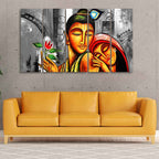 VIBECRAFTS Shree Radha Krishna 5 Pieces Canvas Wall Painting For Home | Office | Living Room | Gift (PTVC5Pcs4_8557)