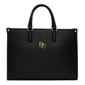 DOLLEDUP Womens Executive Large Sized Tote Bag With Adjustable & Detachable Sling Strap and Top Handles| Fits Upto 14'' Laptop | Tote Bags for Women for Office use, Work| Black
