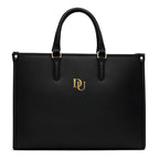 DOLLEDUP Womens Executive Large Sized Tote Bag With Adjustable & Detachable Sling Strap and Top Handles| Fits Upto 14'' Laptop | Tote Bags for Women for Office use, Work| Black