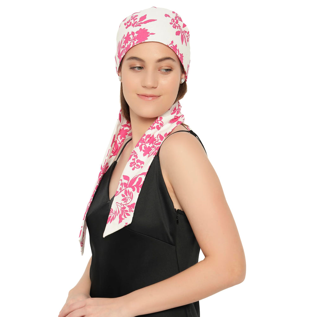 The Headscarves Premium Cotton Printed Headscarf for Women – Soft Chemo Headwear, Stylish Hijab Cap, Breathable Headwrap for Hair Loss, Modest Fashion Scarf & Cancer Turban