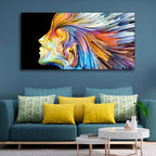 VIBECRAFTS Colors of Imagination and Graphic Design Abstract Art Premium Canvas Wall Painting With Frame for Living Room Drawing Room Home|Office|Gift (PTVCH_2223N)