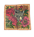 ULOS Women's Leopard Animal Print Shiny Dubai Style Luxury Abstract Pattern Satin Head Scarf - Neck Scarf (Square) (22x22)