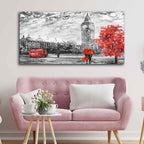 VIBECRAFTS Canvas Paintings for Living Room Drawing Room City View Of London Canvas Wall Painting Fitted With Wooden Frame for Home | Office | Gift (PTVCH_2445NN)
