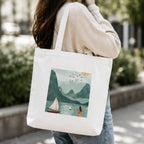 Adorvue 400GSM Premium Modern Boho Printed Tote Bag Stylish Eco-Friendly Cotton Handbags, Canvas Bags for College, Shopping, Office, Travel, Grocery Runs, Beach Day and Casual Outings Pack of 2