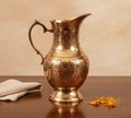 Dsh Crafting Your Curiosity Brass Jug/Pitcher Designer Embossed Mughal Style for Serving Drinking Water, Home Decor Drinkware & Tableware Gold 1060 Ml