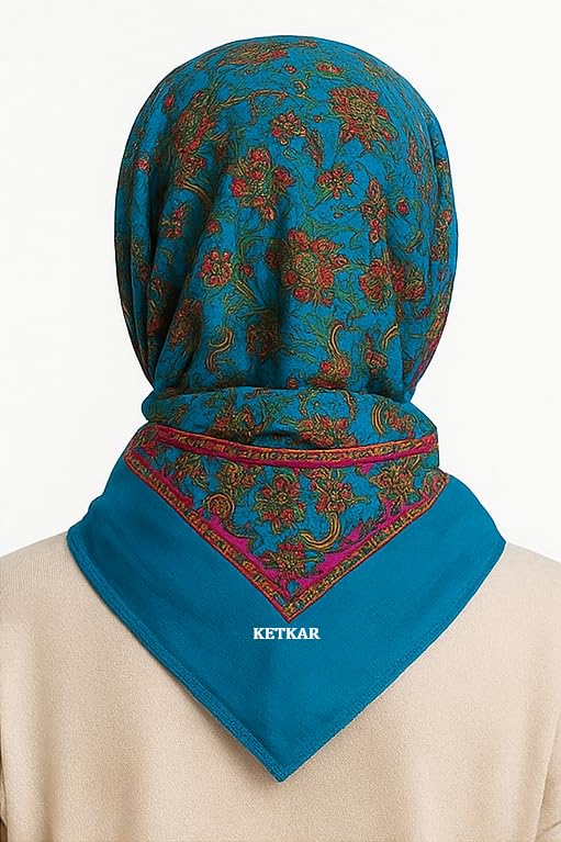 KETKAR Women's Woolen Winter Scarf | Soft & Warm Cold Weather Muffler, Wrap & Shawl | Elegant Wool Blend | Pack of 1_Green