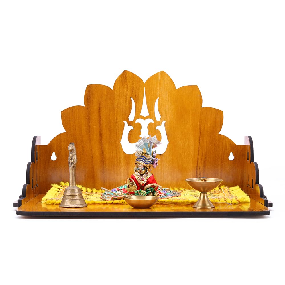 Sehaz Artworks Pooja Stand for Home | Pooja Mandir for Home | Temple | Wooden Temple | Puja Mandir | Wall Mounted | Wooden