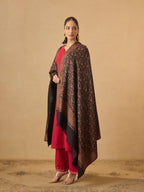 Pashmoda Women Meher Jaal Kashmiri Jamawar Woven Design Shawl (Size: 40x80in, 101x203cm) SECS54