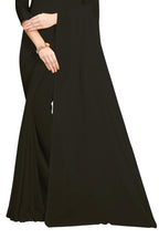 RK FASHIONS Georgette Black Saree for Womens Regular| Farewell| Wedding| Party