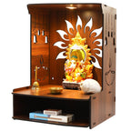 Sehaz Artworks Puja Mandir for Home Big Size | Pooja Mandir for Home | Pooja Stand | Wooden Temple -OM