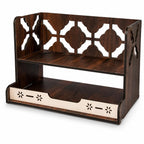 Zesta Wooden Mandir for Home Big Size | DIY Pooja Mandir with LED Spot Light | Devghar Cabinet for Living Room or Office | Wall Mounted Pooja Unit for Home (Double Step)