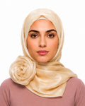 organza zimmer hijab (light beige)